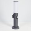 Caserta Prises électriques d\'extérieur, Borne lumineuse, Eclairage de chemin Anthracite, 1 lumière