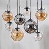 Gastor Suspension, Boule lumineuse, Suspension Ambre, Clair, Fumé, 8 lumières