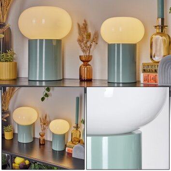 Godrie Lampe à poser Turquoise, 1 lumière