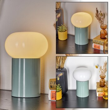 Godrie Lampe à poser Turquoise, 1 lumière