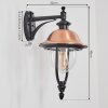 Gascon Lampe murale d´extérieur, Applique murale Cuivre, Noir, 1 lumière