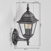 Naofe Lampe murale d´extérieur, Applique murale Noir, Argenté, 1 lumière