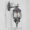 Lentua Lampe murale d´extérieur, Applique murale Noir, Argenté, 1 lumière