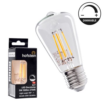 E27 LED 5 Watt blanc chaud dimmable 500 Lumen