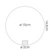 Abat-jour en verre  Chehalis Verre de rechange, pièce de rechange 15 cm Clair, Fumé