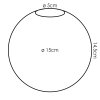 Abat-jour en verre  Gastor Verre de rechange, pièce de rechange 15 cm Fumé