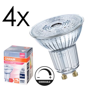 Luminaires Osram GU10 LED 3.4 Watt blanc neutre 230 Lumen Luminaires Osram GU10 LED 3.4 Watt blanc neutre 230 Lumen