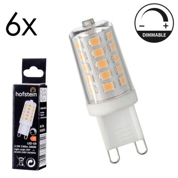 G9 LED 3.5 Watt blanc chaud dimmable 330 Lumen