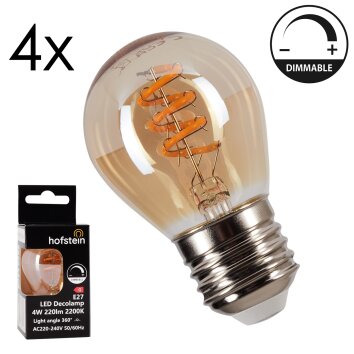 E27 4 Watt blanc chaud dimmable 220 Lumen