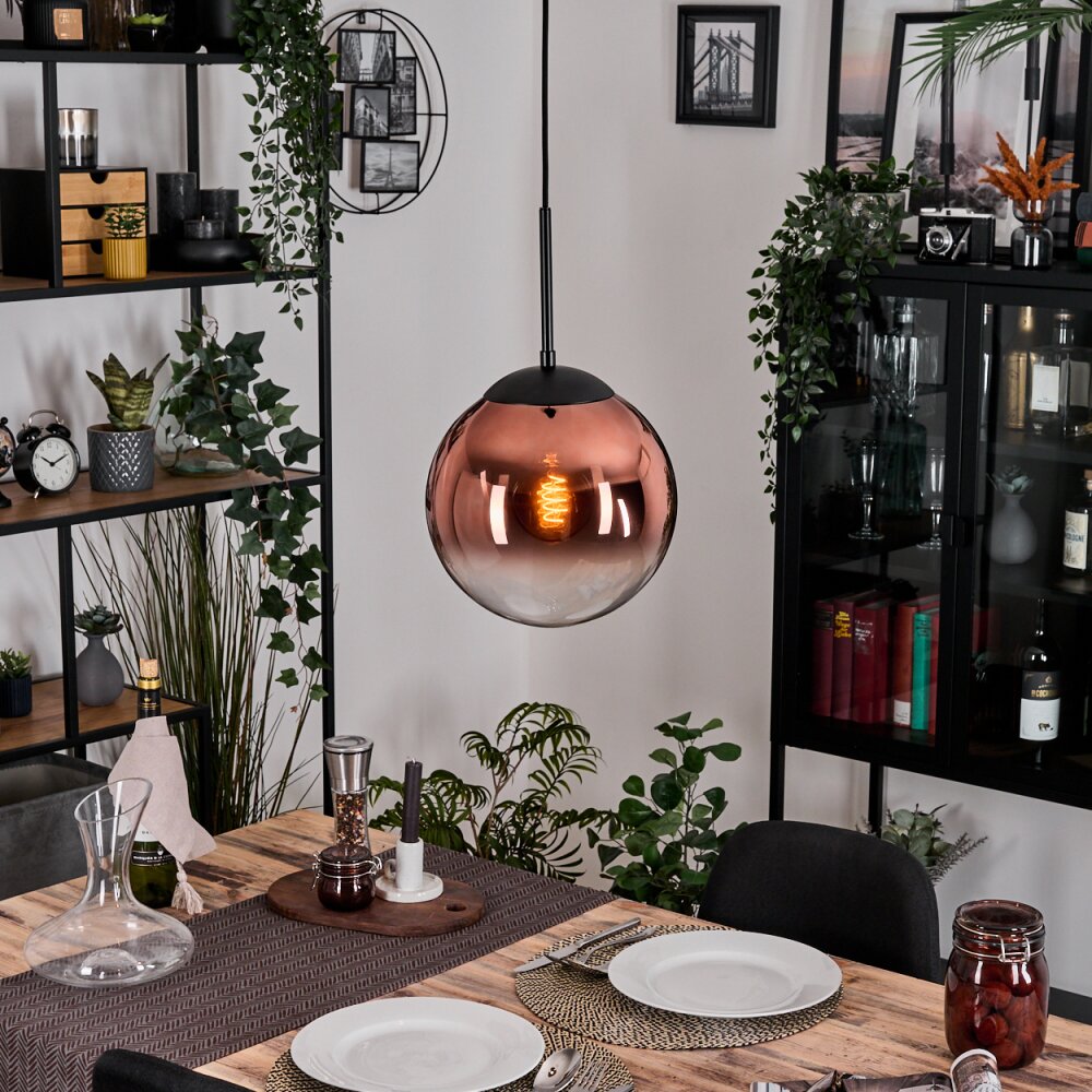 Gastor Suspension, Boule lumineuse, Suspension Clair, Cuivré, 1 lumière main product photo