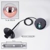 Gastor Suspension, Boule lumineuse, Suspension Clair, Cuivré, 1 lumière