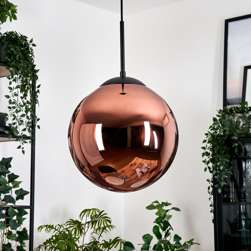 Gastor Suspension, Boule lumineuse, Suspension Cuivré, 1 lumière