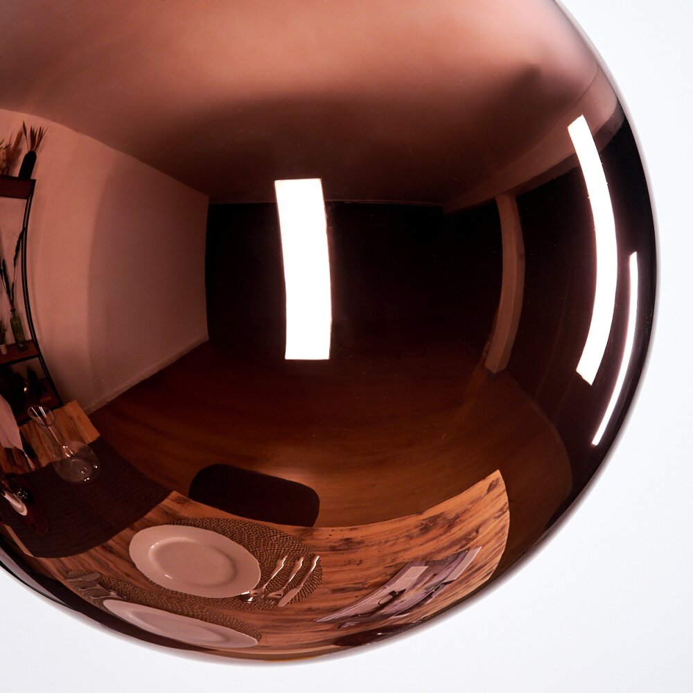 Gastor Suspension, Boule lumineuse, Suspension Cuivré, 1 lumière