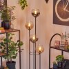 Koyoto Lampadaire 30 cm Bois clair, Noir, 4 lumières
