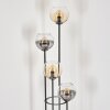 Koyoto Lampadaire 30 cm Bois clair, Noir, 4 lumières