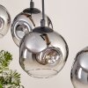 Ripoll Suspension, Boule lumineuse, Suspension Chrome, Fumé, 5 lumières