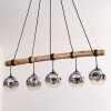 Ripoll Suspension, Boule lumineuse, Suspension Chrome, Fumé, 5 lumières