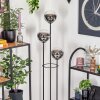 Gastor Lampadaire 30 cm Bois foncé, Noir, 3 lumières