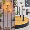 Koyoto Lampadaire 30 cm Bois foncé, Noir, 3 lumières