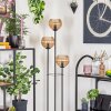 Koyoto Lampadaire 30 cm Bois foncé, Noir, 3 lumières