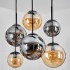 Gastor Suspension, Boule lumineuse, Suspension Ambre, Fumé, 6 lumières