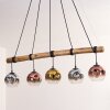 Ripoll Suspension, Boule lumineuse, Suspension Écru, Noir, 5 lumières