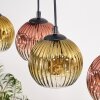 Ripoll Suspension, Boule lumineuse, Suspension Écru, Noir, 5 lumières