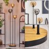 Koyoto Lampadaire 30 cm Bois foncé, Noir, 3 lumières