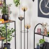 Koyoto Lampadaire 25 cm Bois foncé, Noir, 3 lumières