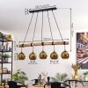 Koyoto Suspension, Boule lumineuse, Suspension Écru, Noir, 5 lumières