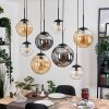 Gastor Suspension, Boule lumineuse, Suspension Ambre, Clair, Fumé, 8 lumières