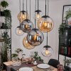 Gastor Suspension, Boule lumineuse, Suspension Ambre, Clair, Fumé, 8 lumières
