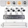 Gastor Suspension, Boule lumineuse, Suspension Ambre, Clair, Fumé, 8 lumières