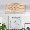 Barroco Plafonnier, Lampadaire LED Écru, 4 lumières