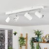 Gesteira Plafonnier, Spot de plafond Chrome, Blanc, 4 lumières