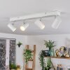 Gesteira Plafonnier, Spot de plafond Chrome, Blanc, 4 lumières