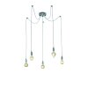 Suspension Trio Leuchten Cord Gris, 5 lumières