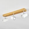 Gesteira Plafonnier, Spot de plafond Chrome, Couleur bois, 3 lumières