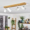 Gesteira Plafonnier, Spot de plafond Chrome, Couleur bois, 4 lumières