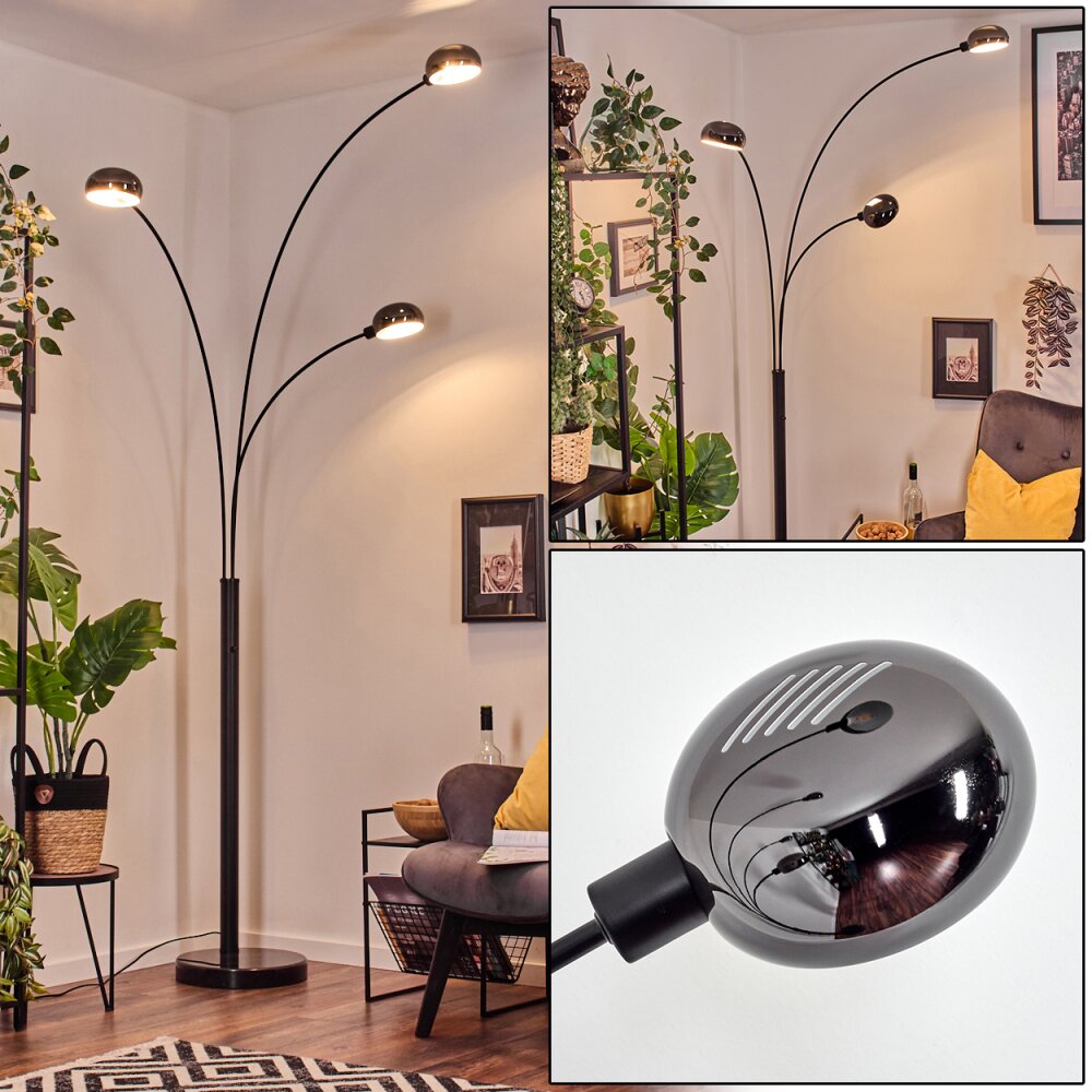 Nikkala Lampadaire Marbre, Noir, 3 lumières main product photo