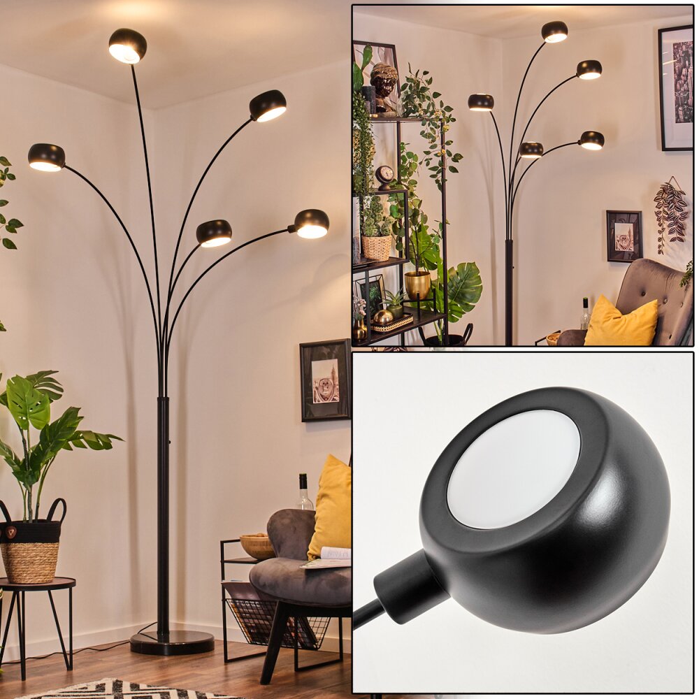 Nikkala Lampadaire Marbre, Noir, 5 lumières main product photo
