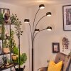 Nikkala Lampadaire Marbre, Noir, 5 lumières