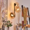 Chehalis Boule lumineuse, Applique murale 33 cm Ambre, Clair, 3 lumières