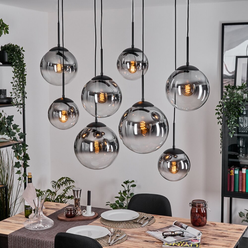 Gastor Suspension, Boule lumineuse, Suspension Clair, Fumé, 8 lumières main product photo