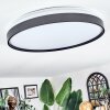 Sofo Plafonnier LED Noir, 1 lumière, Télécommandes