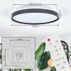 Sofo Plafonnier LED Noir, 1 lumière, Télécommandes