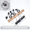 Ripoll Suspension, Boule lumineuse, Suspension Écru, Noir, 3 lumières