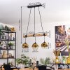 Ripoll Suspension, Boule lumineuse, Suspension Écru, Noir, 3 lumières