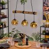 Ripoll Suspension, Boule lumineuse, Suspension Écru, Noir, 3 lumières