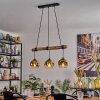 Ripoll Suspension, Boule lumineuse, Suspension Écru, Noir, 3 lumières